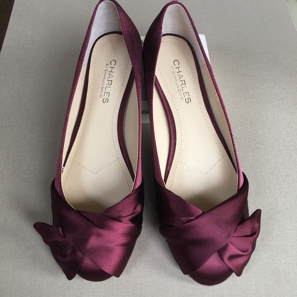 Charles by Charles David Satin Bow Flats